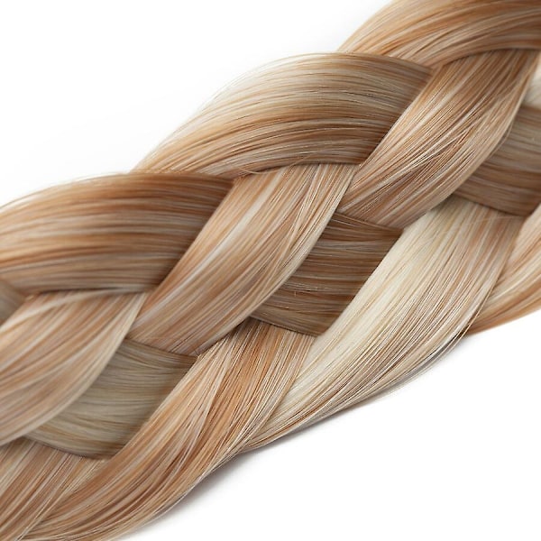 Tjockt Flätat Elastiskt Hårband Håraccessoar för Kvinna-Perfekt lightbrown&bleachblonde