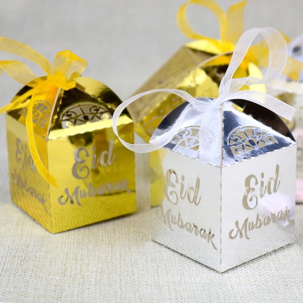 10 presentask Ramadan dekoration godisask Eid Mubarak - Perfet Silver
