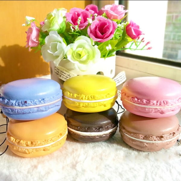 New Kawaii Soft Dessert Macaron Squishy söta mobilberlocker - Perfet