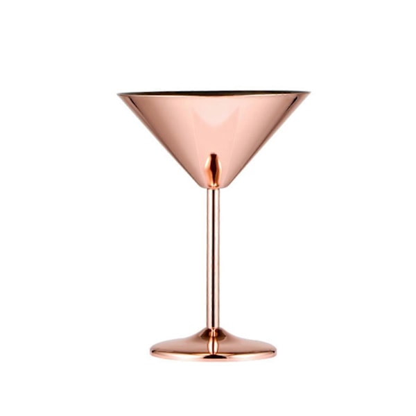 4 stk Kobber Martini Glass - Fantastiske Hammeret Kobber Martini Glass for Bar, Martini, Gimlet, Pisco Sour - Perfekt