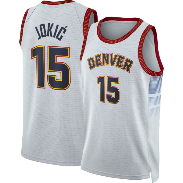 Mordely City Edition Denver Nuggets 2023 miesten Nikola Jokic #15 harmaa Dri-FIT Adult Swingman -paita - täydellinen XXL