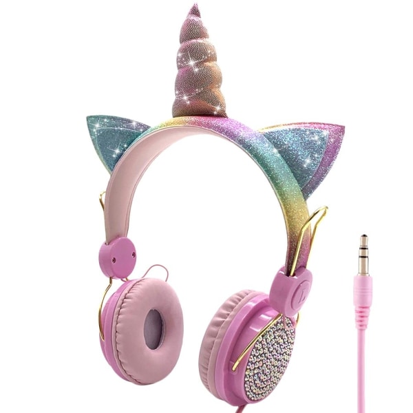 Søde Unicorns Kablede hovedtelefoner Piger Datter Musik Stereo - Perfet