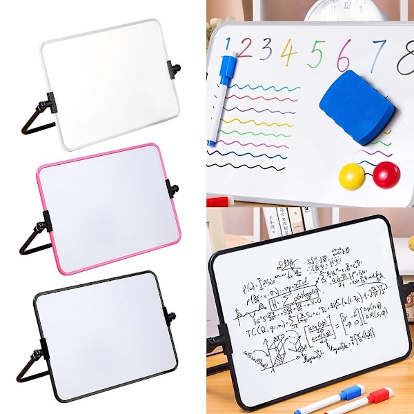 Magnetisk Liten Whiteboard, Mini A4 Whiteboard 30x21cm Dobbeltsidig Whiteboard-Perfekt Gray