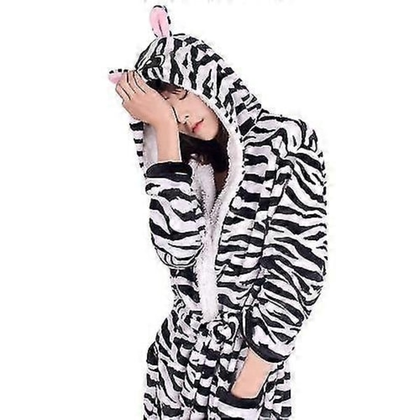 Sarjakuva Yöpaita Flanelli Kirahvi Kylpytakki Tiikeri Pyjama Kenguru Kotivaatteet-Perfet Zebra robe M