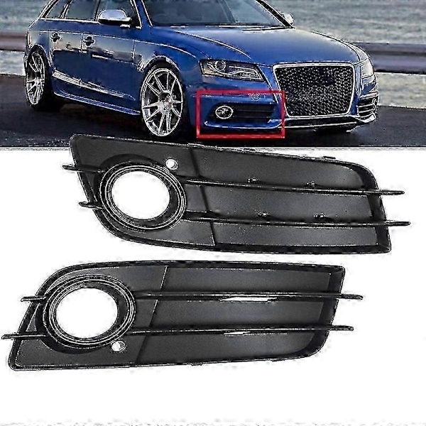 Frontfanger tåkelys grill tåkelysdeksel egnet for A4 B8 2008-2012 8k0807681c 8k0807682c høyre-Perfet