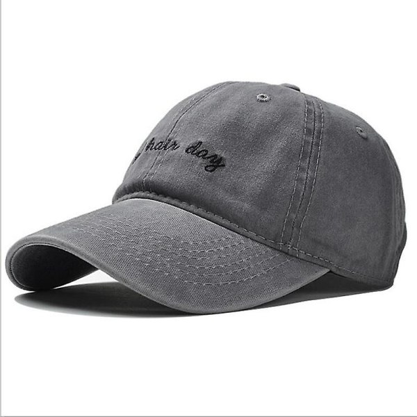 kvalitet tvättad bomull dåligt hår Day Justerbar enfärgad cap Unisex par cap Mode pappa hatt Snapback cap - Perfet 2 55-60cm