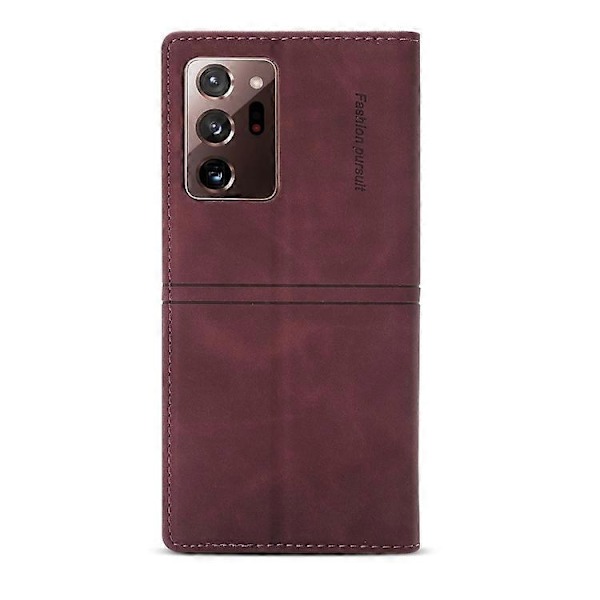 Yhteensopiva Samsung Galaxy Note20 Ultra Dream Magneettinen Imu Business Vaakasuora Käännettävä PU-nahkakotelo Pidikkeellä & Korttipaikalla & Lompakolla - Täydellinen Wine Red