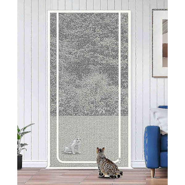 Kraftig slidstærk kæledyrsskærmdør, 90 cm x 210 cm dør passer til dørstørrelse til hunde katte myg, egnet til stue, soveværelse, køkken, terrasse - Perfet