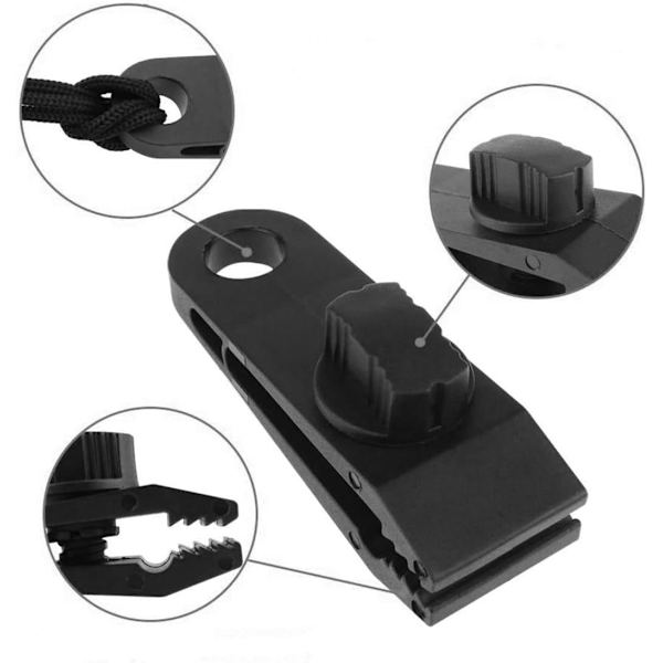20 set Tarp Clip Kit, Heavy Duty Locking Clip, Tält Clip - Perfet