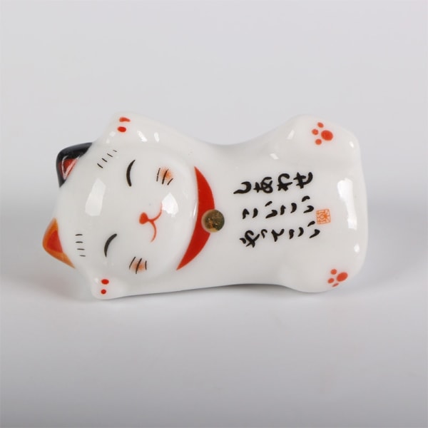 e Cartoon keramisk spisepind Rest Holder Lucky Cat sticks - Perfet A4