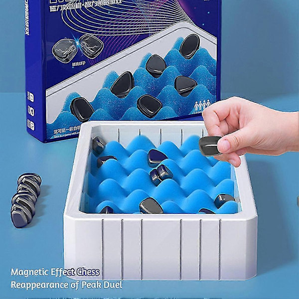 Magnetiskt Schackspel, 2024 Magnetiskt Brädspel, Roligt Bordsspel med 20 Magneter, Strategispel för Barn och Vuxna - Perfekt E