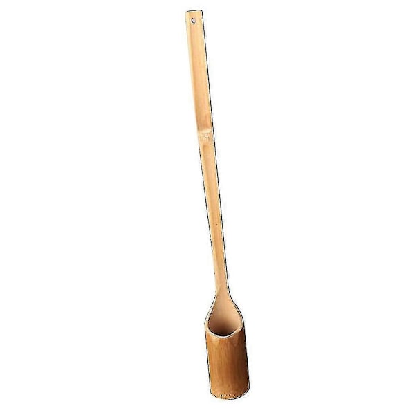 Japansk teceremoni Långt skaft Sked Bambu Vattenhämtare Bambu Vatten Kalebass Skopa Dipper-Perfet N406