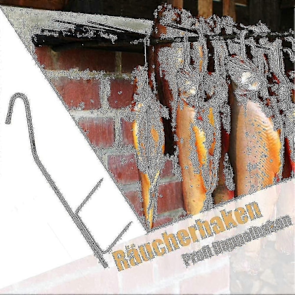10 stk. Røkelsekroker Røykefiskkroker for BBQ Røykere - Perfekt