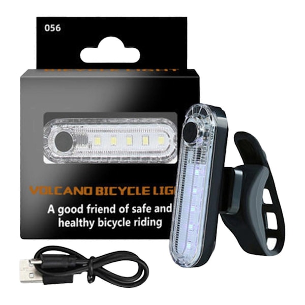 LED Cykelbaglygte USB Genopladelig Cykel Baglygte Vandtæt Cykellygte med 4 Tilstande Kompatibel med Natkørsel - Perfekt White Tetrapak