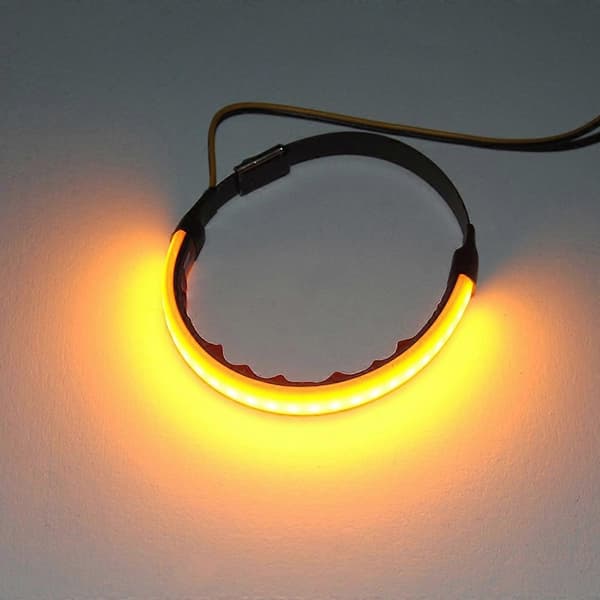 2 stk Motorsykkel Front Kompatibel med LED Strip Blinklys Indikator Lys Ring Styrelampe-Perfet