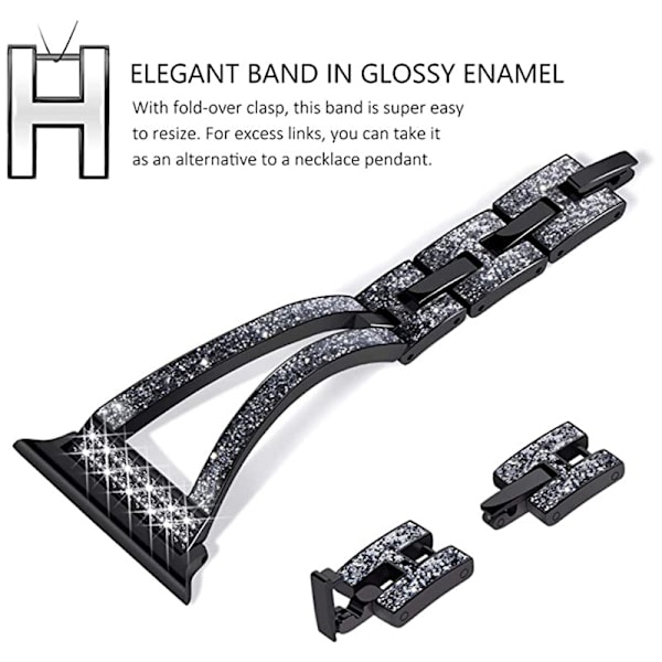 Metallrem for Apple Watch Ultra 49 mm 8 7 6 5 4 SE 3 2 45 mm 41 mm 44 mm 42 mm 40 mm for sildebeinarmbånd i rustfritt stål Sølv- Perfet Silver For 38mm 40mm 41mm