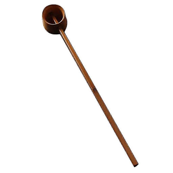 Japansk teceremoni Långt skaft Sked Bambu Vattenhämtare Bambu Vatten Kalebass Skopa Dipper-Perfet N402