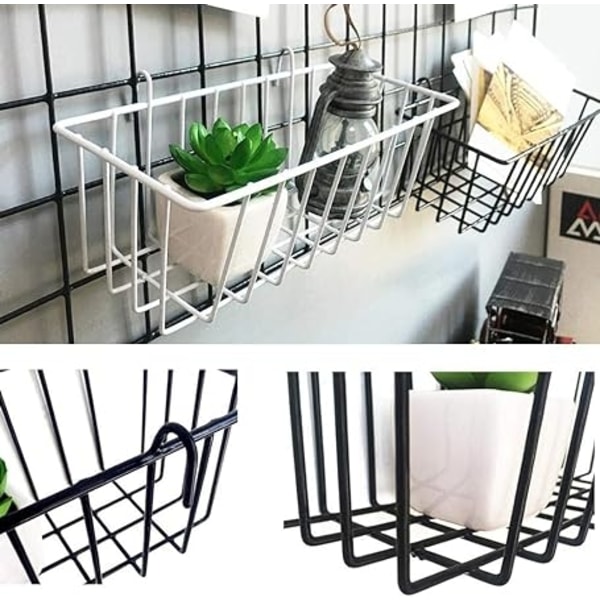 Metal Mesh Hylde Kurve Vægmonteret Kurv Wall Organizer - Perfet