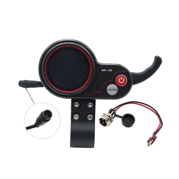 MR-100 LCD Display Meter Dashboard 6Pin+T-Type Kabel for Elektrisk Sparkesykkel Tilbehør-Perfet