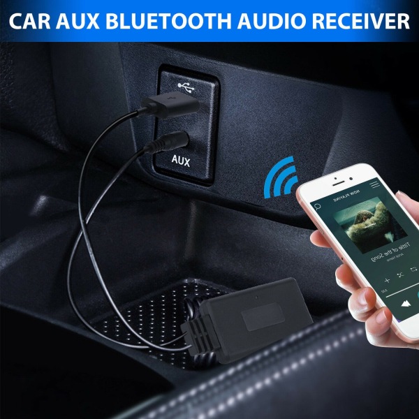 Trådløs Bluetooth 5.0 Hifi Adapter Lydmottaker for bil
