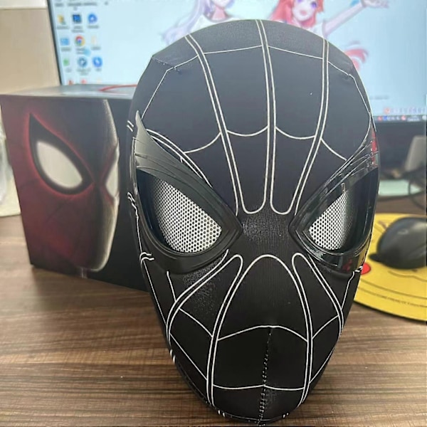 Mascara Spiderman hovedbeklædning maske rolleleg aktivitet øjenmaske Spiderman 1:1 elastisk legetøj voksen børn gave - Perfet with box