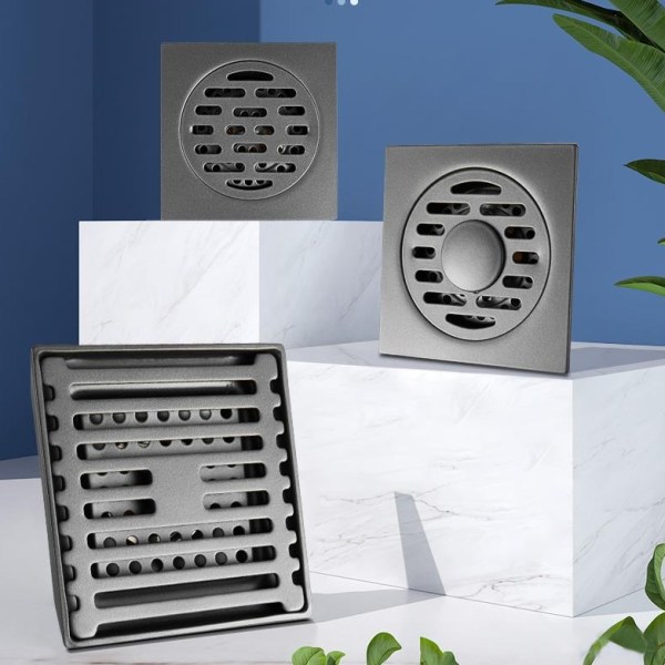 golvavloppsbadkar Rostfritt stål Avtagbart cover för badrum Duschrum Fyrkantig toalett Trädgårdssil Rostsäker 1 - Perfet