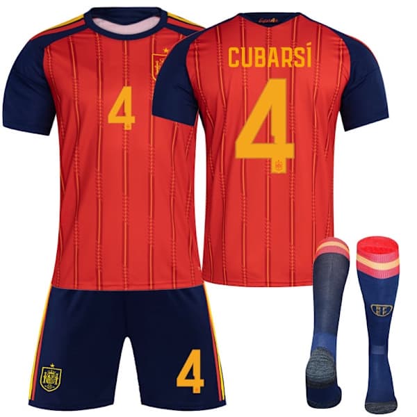 Fodboldtrøjer til børn og voksne, Spanien hjemmebane, VM 2026, inkluderer strømper, nummer 20 PEDRI M No.20 PEDRI M