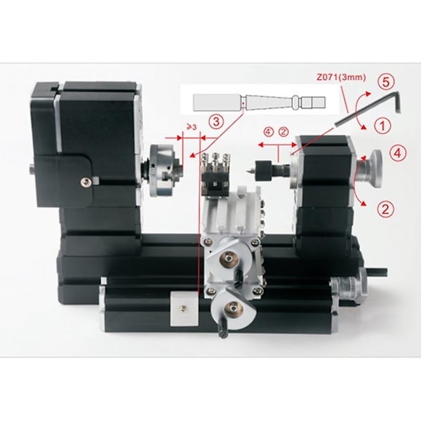 Z044MT Metall 2-Positions Verktygshållare för Svarv Verktygsstöd Bracket Metall Roterande Svarv Tillbehör-Perfekt
