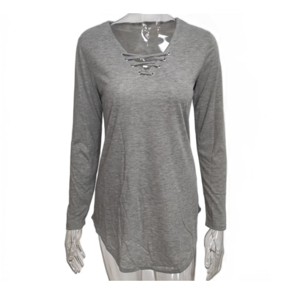 ode løs V-halsstrop i almindelig T-shirt - Perfet grey M