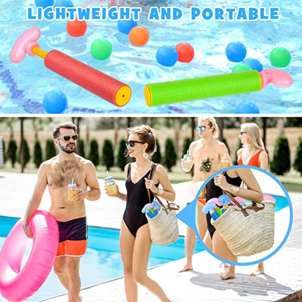 6-Pack Foam Squirter Legesæt poollegetøj (tilfældig farve) - Perfet