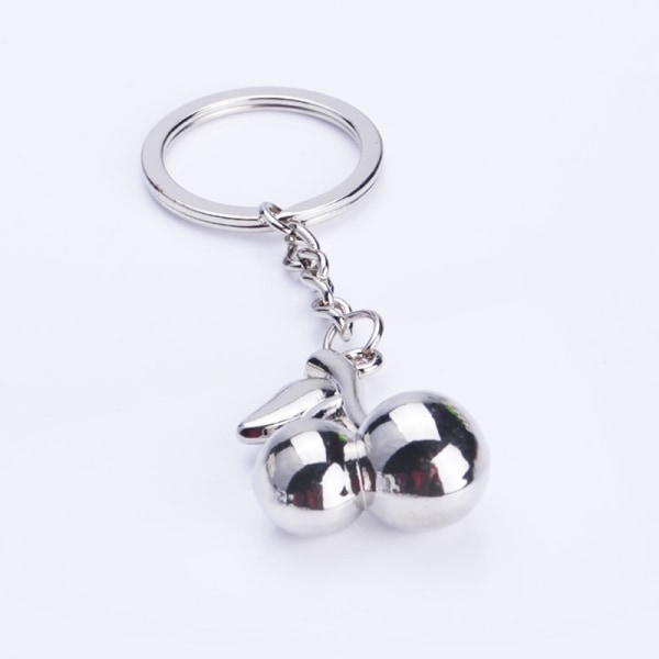 Mode Metal Cherry Fruits Nyckelring Par Charm Nyckelring Hane