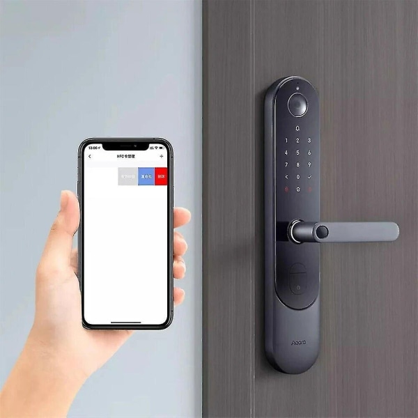 Smart Door Lock NFC-korttituki Aqara Smart Door Lock N100 N200 P100 Series App Control Eal5+ -siru kodin turvaovilukkoon - Perfet