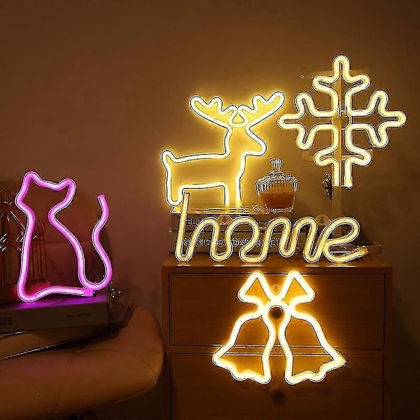 LED neonvalot värikäs sateenkaari neonvalot huoneeseen kotibileisiin häihin koristelu joululahja neonvalot - Perfet Cupid Heart