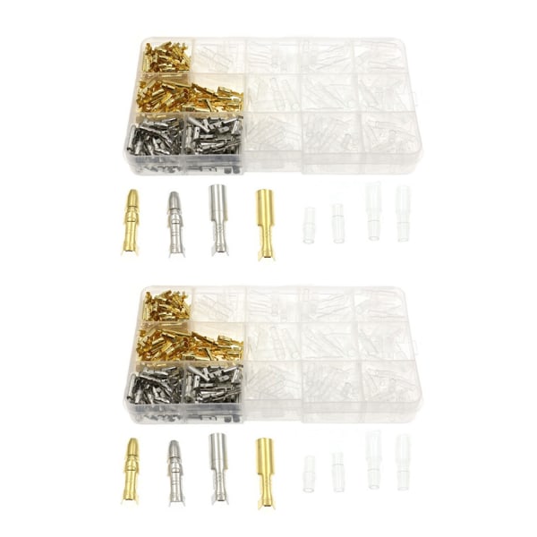 3,9 mm hon- och hanspadeterminaler isolerande hylsa Kit Wire Crimp Terminal Block Connector Sortiment Set- Perfet 360pcs