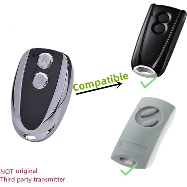 Fjernkontroller kompatible med Hörmann Ecostar RSE 2 RSC 2 433.92MHz (2-pakning)