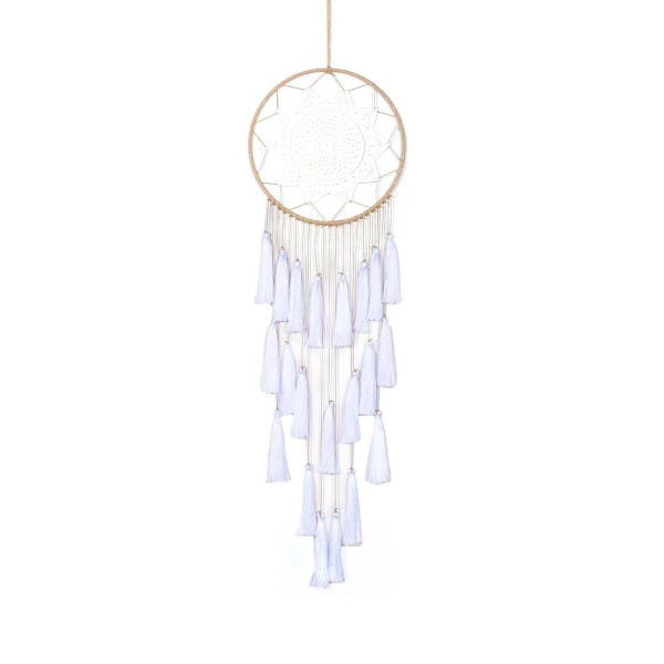 Drömfångare Hamparep Lång tofs Bohemian Hanging Craft - Perfet White