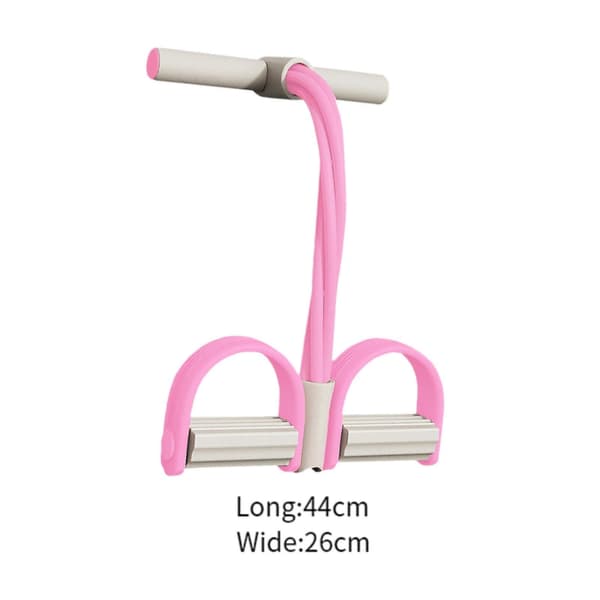 Elastisk Pedal Trækker Modstandsbånd Træk Yoga Spændingsreb til Ryg Mave Lilla-Perfet Pink Grey