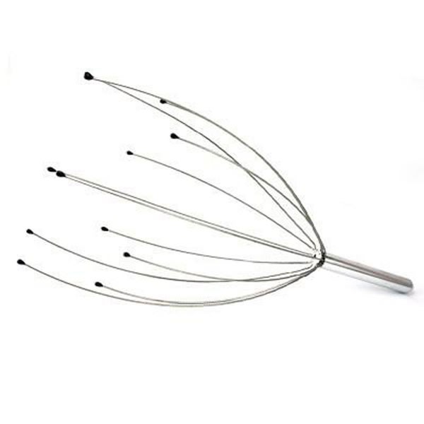 Orgasmatron Head Massager med dubbla groddar Head Scratcher - Perfet silver