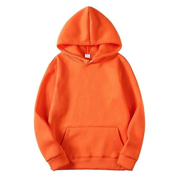 Unisex Bomuldstrøje med Snørehætte - Perfekt Orange M