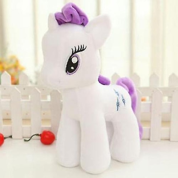 My Little Pony Gosedjur Plyschleksaker Mjuk Teddy 25 cm Dockor Barn Födelsedagspresent[HK]- Perfet Rarity