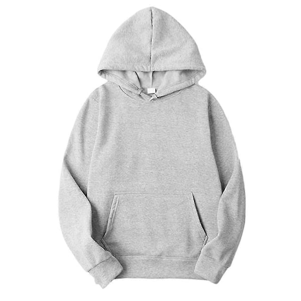 Unisex Bomulls Sweatshirt med Dragkedja - Perfekt Light Grey XXL