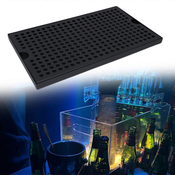 Öltorn Drip Pan i Metall Rostfritt Stål Öldroppbricka Dräneringstyp Platt Öltorn Drip Pan Te Dräneringsplatta Svart 30cm-Perfet Black 30cm