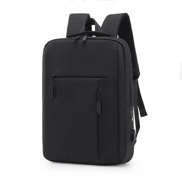 Casual ryggsäck, business ryggsäck, laptop ryggsäck med USB -port - Perfet Black