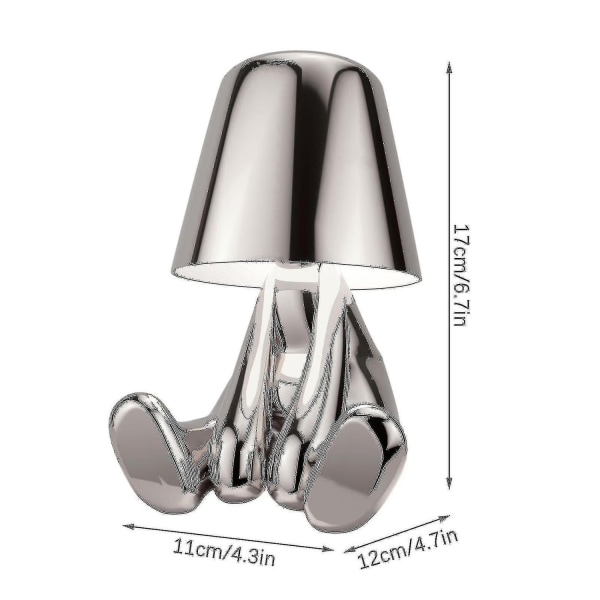 Thinker - Lamp Collection Creative Little Golden Man Vardagsrumsbordslampa Heminredning Present(,mr-what) - Perfet