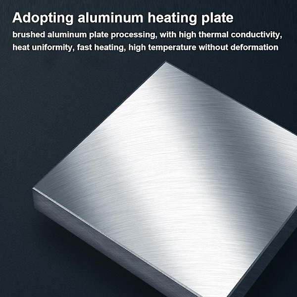 Aluminium Plade Varmestation Elektronisk Varmeplade Bord Forvarmning PlatCompatible medm 0-400℃ Kompatibel med BGA Plantin-Perfet BY1010 - EU Plug