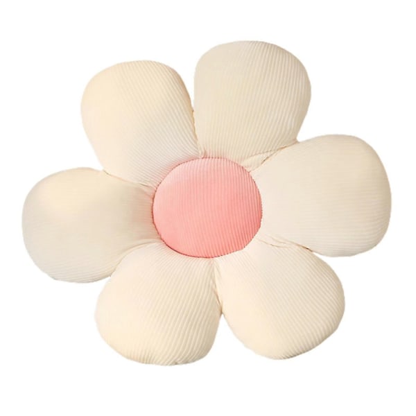 Blommig golvkudde för läsning och avkoppling, bekväm för flickor, tonåringar, mellanstadiebarn och småbarn - Perfekt White Pink 40CM