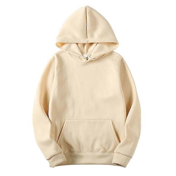 Unisex Bomulls Sweatshirt med Dragkedja - Perfekt Khaki M