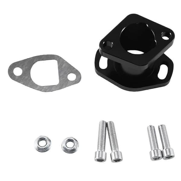 VM22 Sort Karburator Tilslutningsport Indsugningsmanifold Karburator Adapter Autodele - Perfet