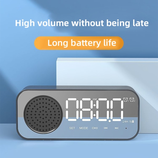 Bluetooth väckarklocka högtalare Engelsk stationär bärbar Bluetooth klockkort liten högtalare - Perfet