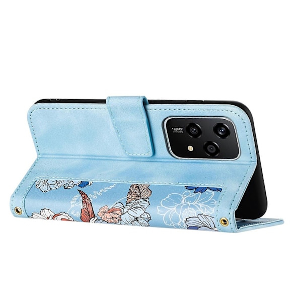 Blommigt Läderfodral med Snodd - Perfet For Honor 200 Lite Global